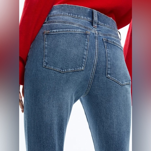NWT Alice + Olivia Stacey Mid Rise Bell Jean in Albee Vintage Blue - Picture 5 of 10
